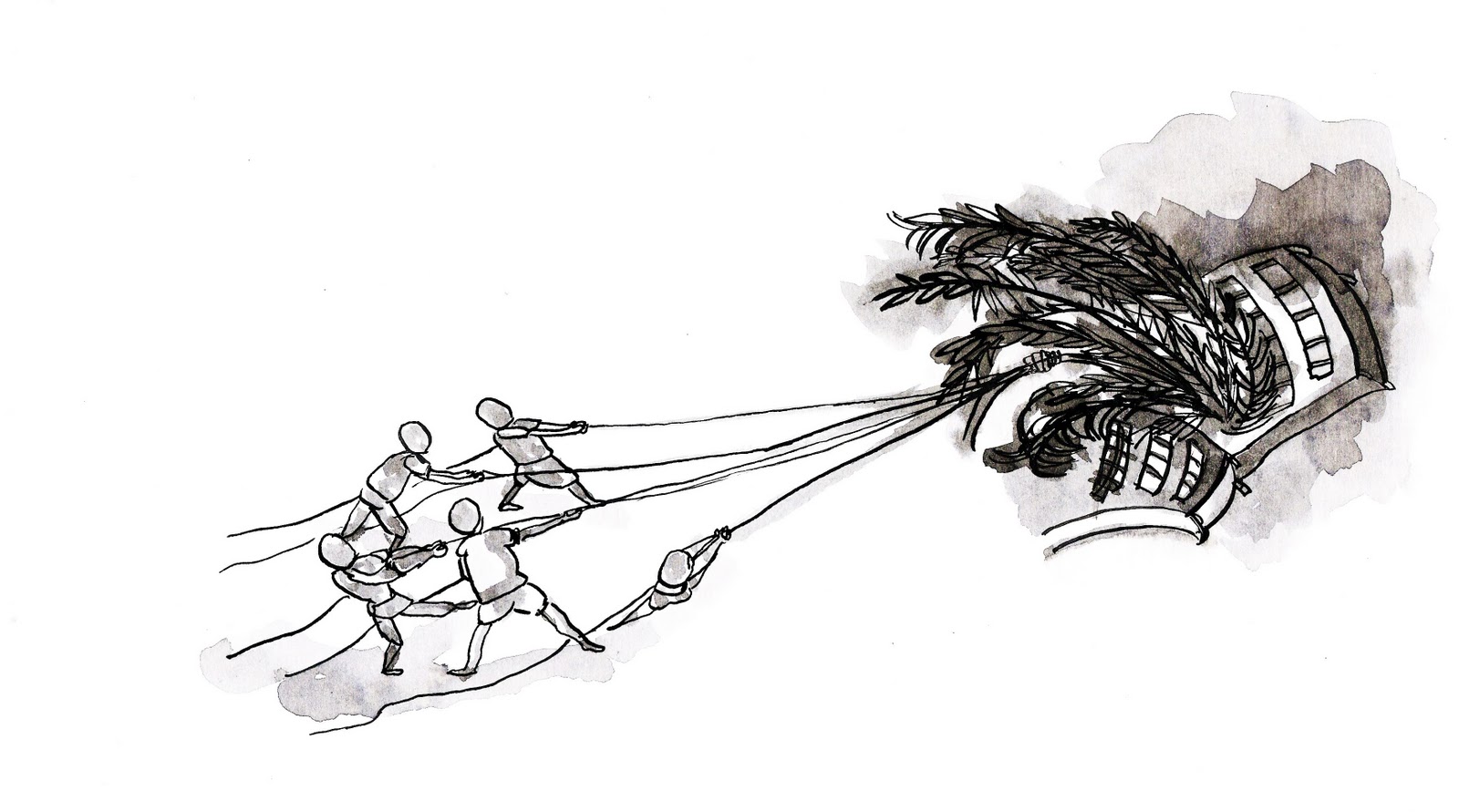 Il·lustració de Carol Pujadas que representa l’Objectiu del Mil·lenni número 8 ‘Foment d’una associació mundial per al desenvolupament’, del llibre ‘Un crit a la consciència’ editat per Assemblea de Cooperació Per la Pau.